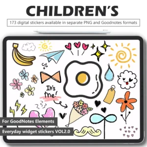 173-cute-hand-drawn-doodle-digital-stickers-pack 173 cute hand-drawn doodle digital stickers pack - cartoon animals playful patterns whimsical elements transparent PNG