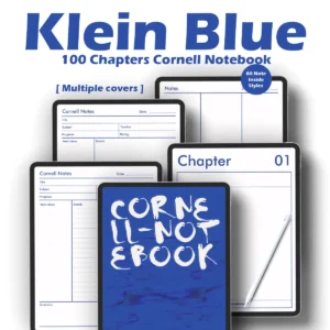 Klein Blue Cornell note template for iPad GoodNotes Notability digital notebook