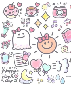 Soothing Watercolor Digital Stickers Suitable for Digital Planners 1