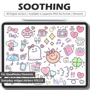 40 Free Hand-Painted Watercolor Emotion Stickers for GoodNotes Planners