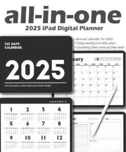 Weekly and daily spread preview of The Digital Weekly planner with habit tracking section