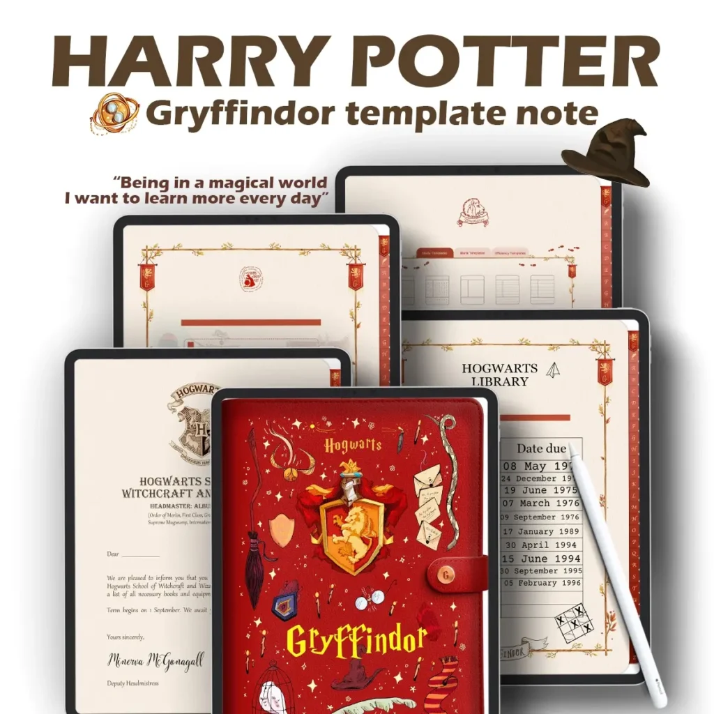 Harry Potter Gryffindor Digital Notebook