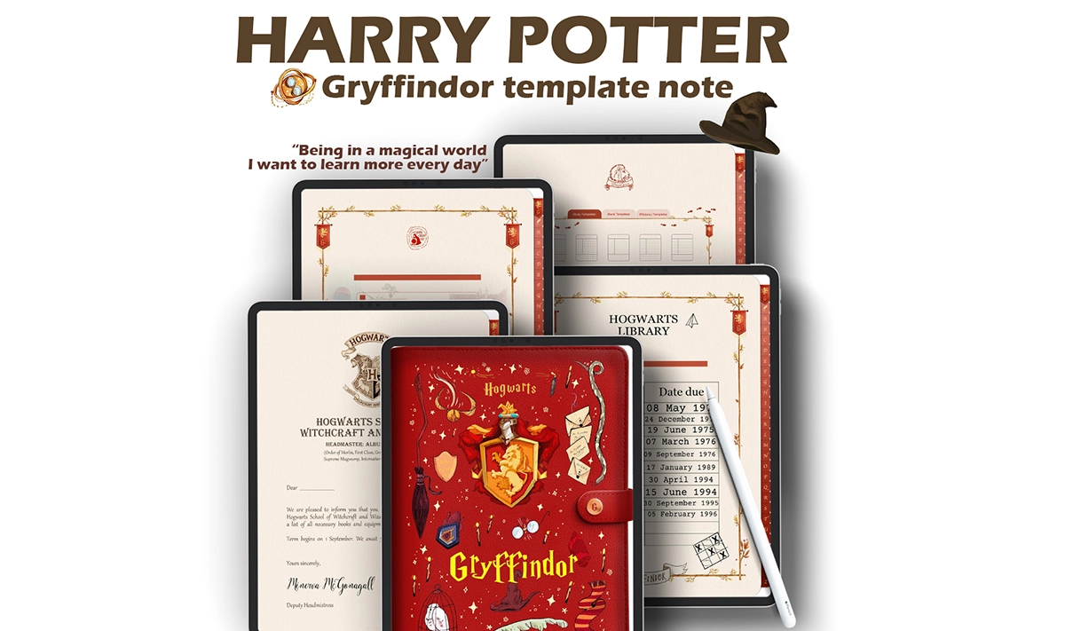 Free Harry Potter Gryffindor Digital Planner